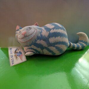 VTG Alice in Wonderland Cheshire Cat Bean Bag Plush Armand Eisen 1988 Toy Works